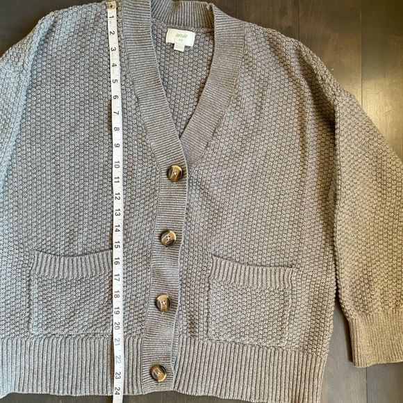 Aerie Cozy Gray Button-Up Women Cardigan Sweater Size Medium - Picture 6 of 10